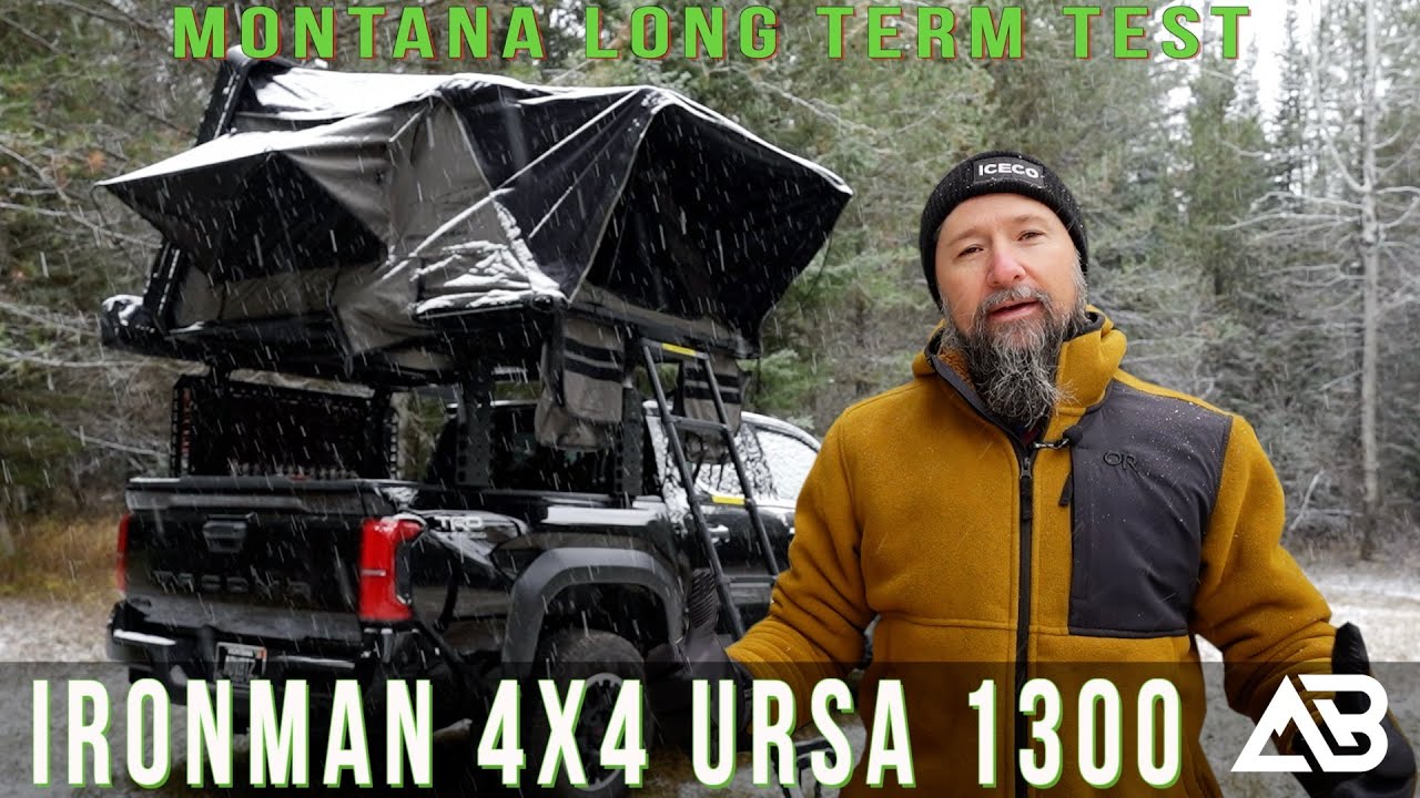 Most IMPROVED Design Goes to IRONMAN4X4 URSA 1300 RoofTop Tent, Torture Tested Montana Rain & Snow