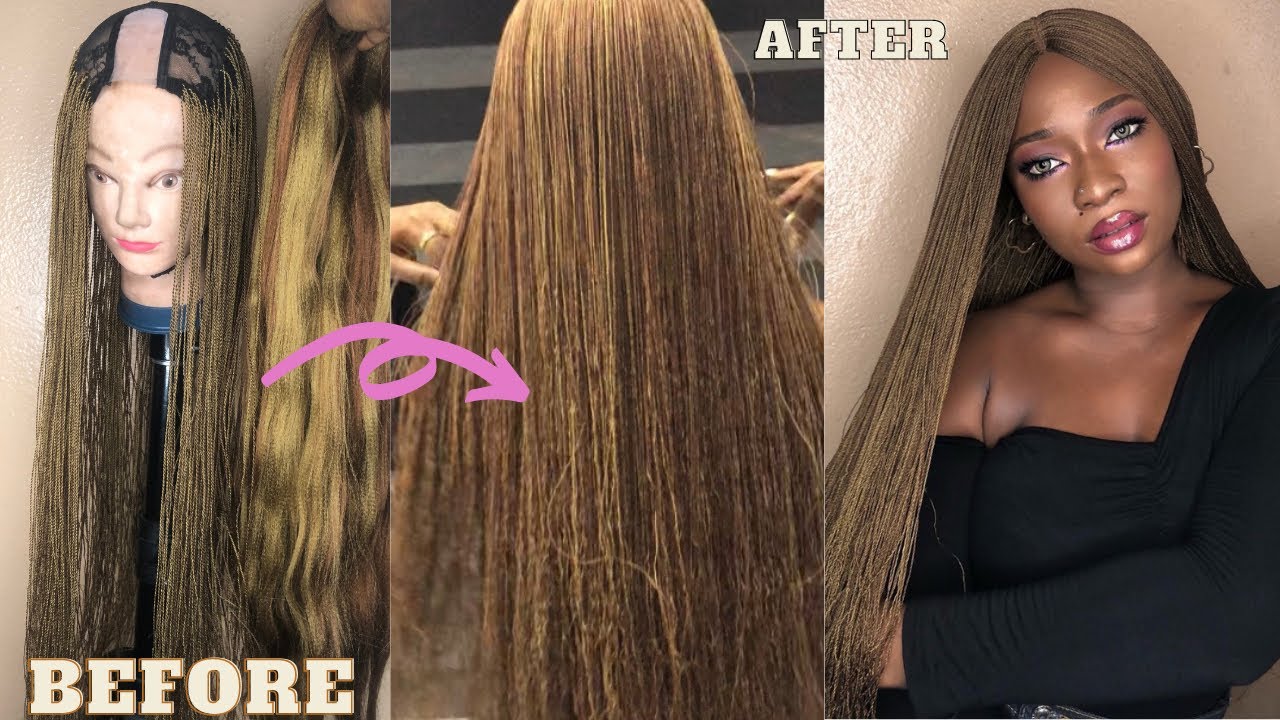 How To: Beginner friendly million braided wig (nano twists) without closure from scratch to finish