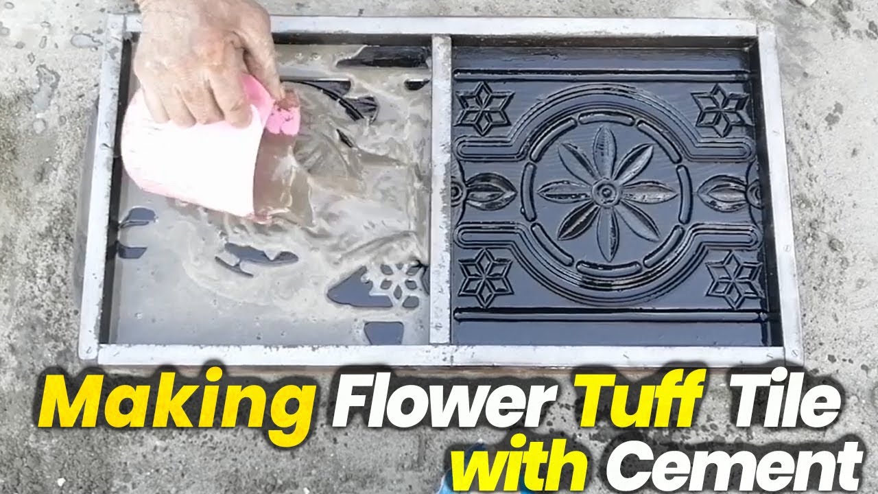 Making Flower Tuff Cement Tile | Flower Cement Tile | Tuff Tile | OurSkills Hub