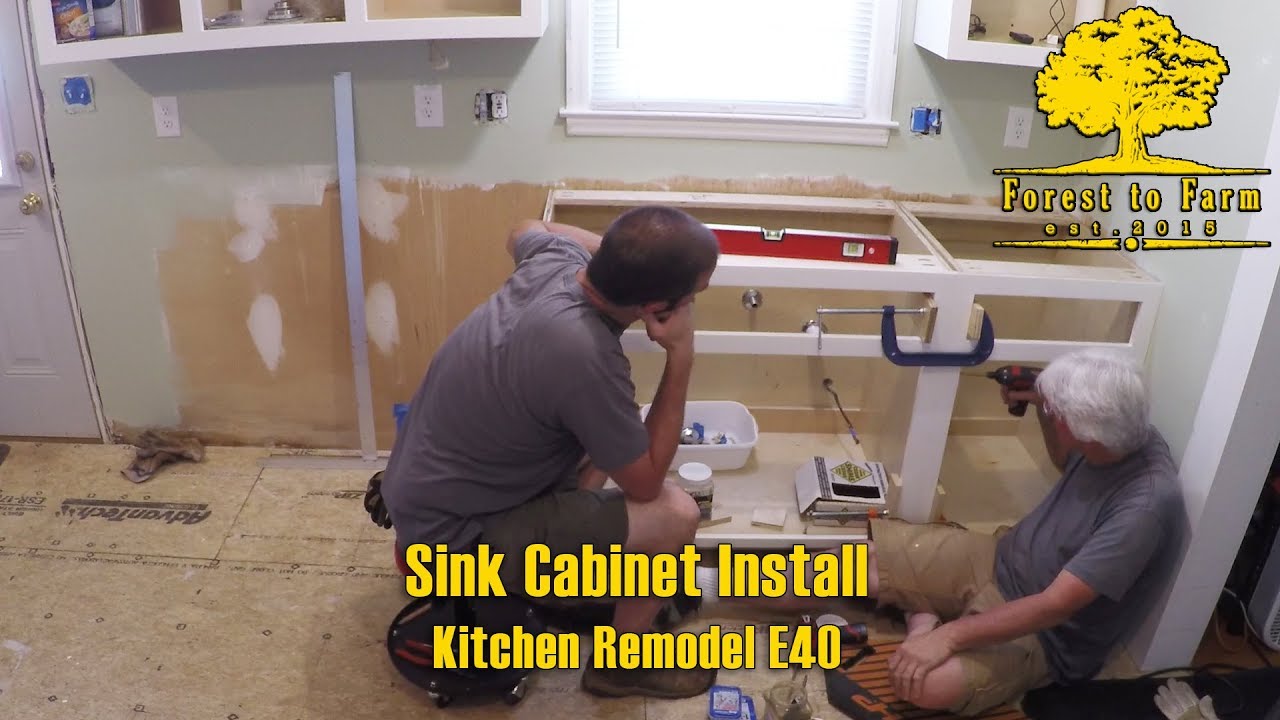 Sink Cabinet Install - Kitchen Remodel E40