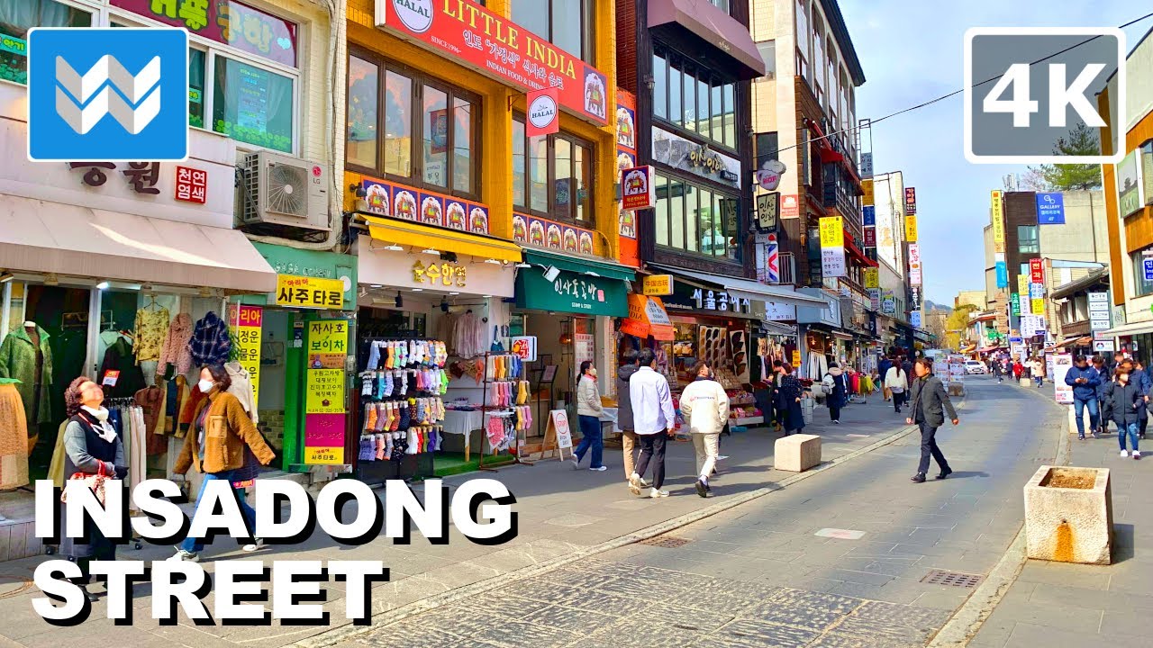 [4K] Insadong Street in Seoul South Korea 🇰🇷 Walking Tour Vlog & Travel Guide 🎧 Binaural Sound