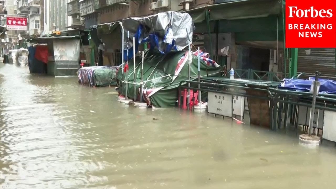 RAW VIDEO: Super Typhoon Ragasa Causes Flooding As Its Violent Winds Tear Through Southern China