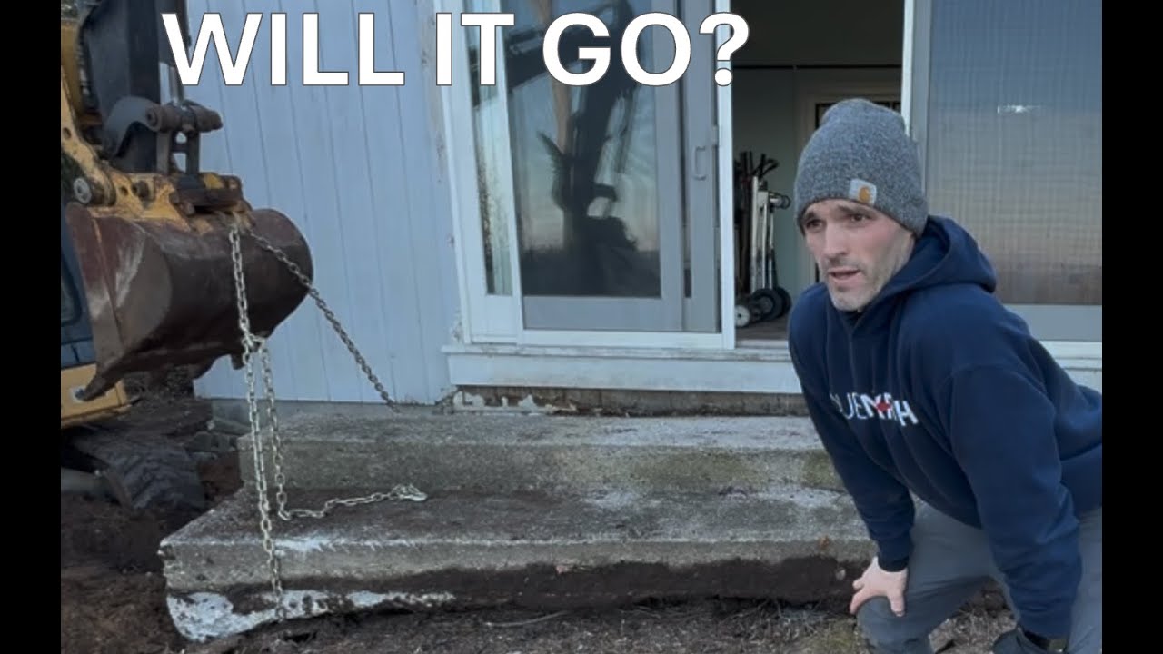 Can a Mini Excavator Remove This 20’ Concrete Stoop?