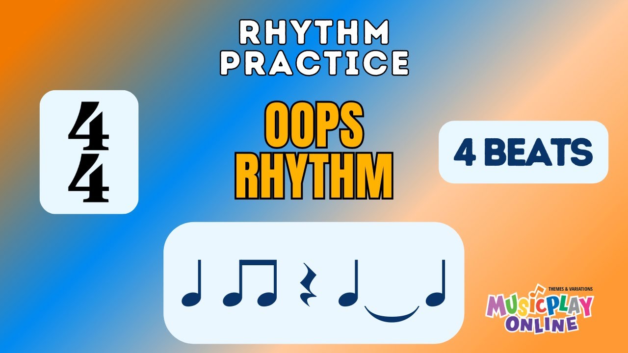 Quarter notes, Eighth notes, Quarter Rests, and Ties: Poison Rhythm (Oops)