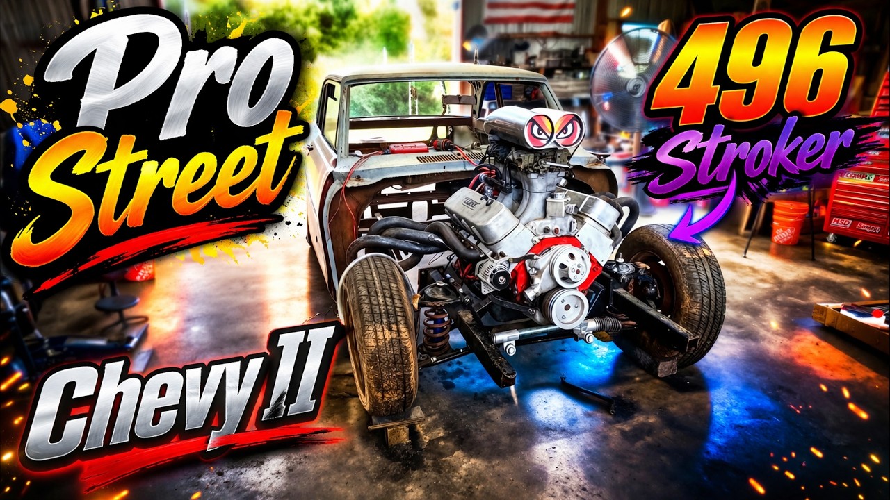 Устанавливаю двигатель 496 Stroker в свой Chevy II для тюнинга Pro Street! - Вставляю - Завожу - ...
