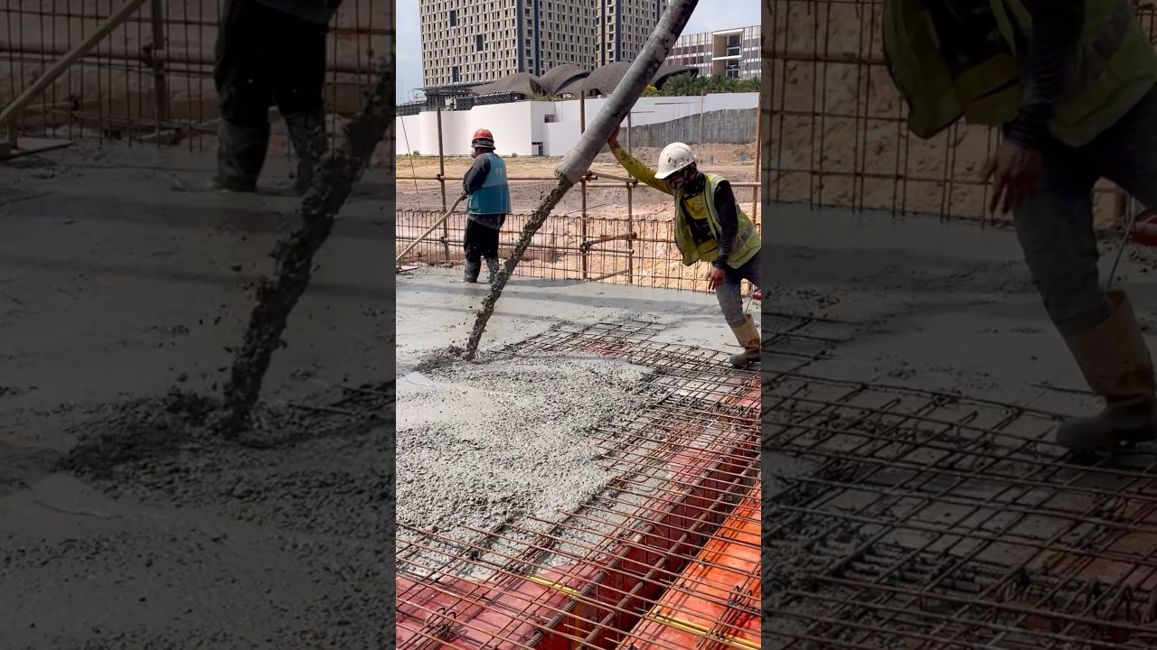 How to do concrete casting by skilled worker #shorts #concrete #concretecasting