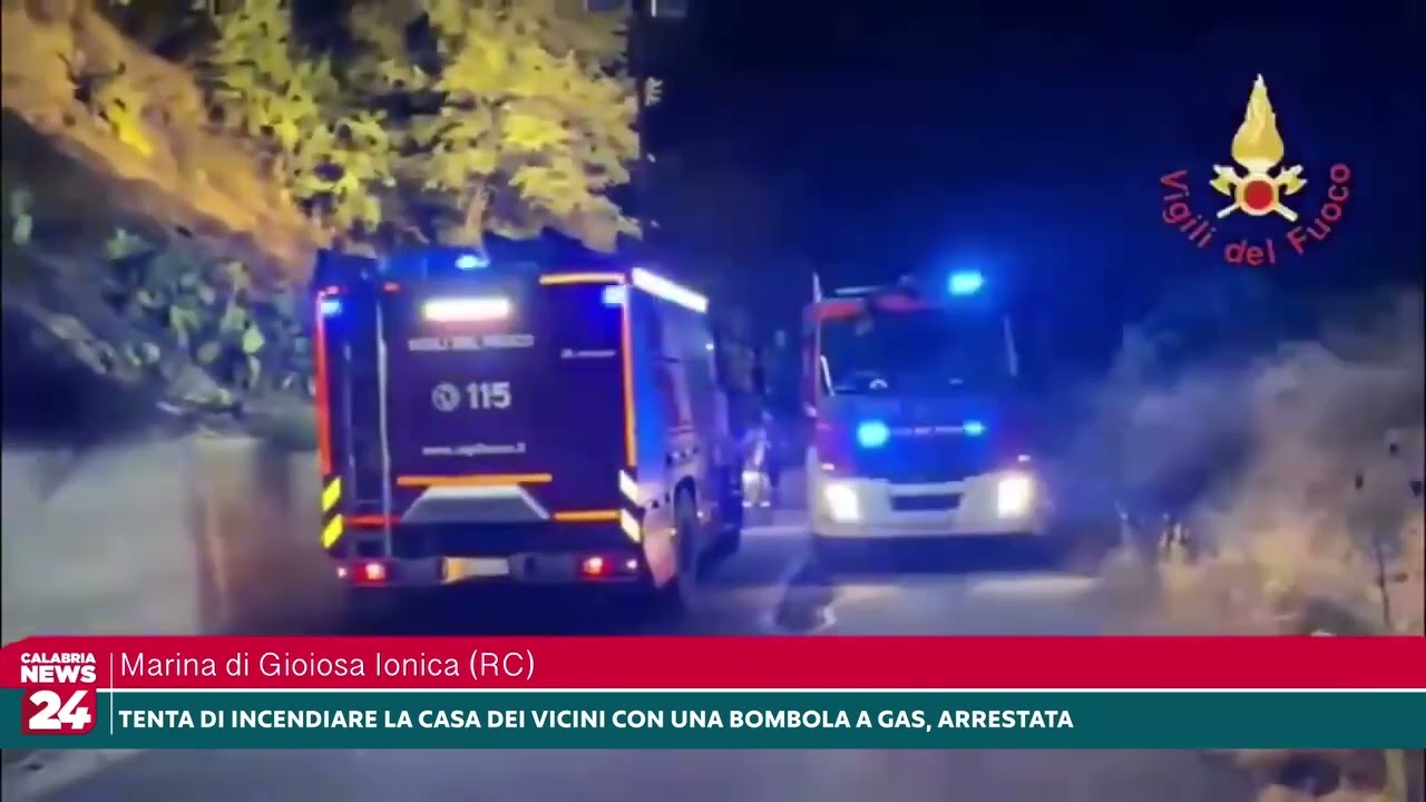 Marina di Gioiosa Ionica, Tenta di incendiare la casa dei vicini con una bombola a gas, arrestata