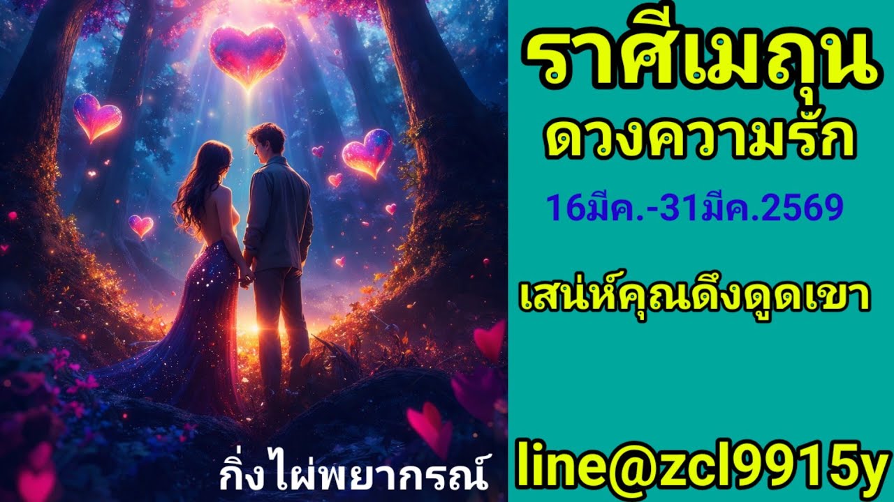 ดวงความรัก♥ราศีเมถุน♊ เสน่ห์คุณดึงดูดเขา🔮16มีค.-31มีค.2569