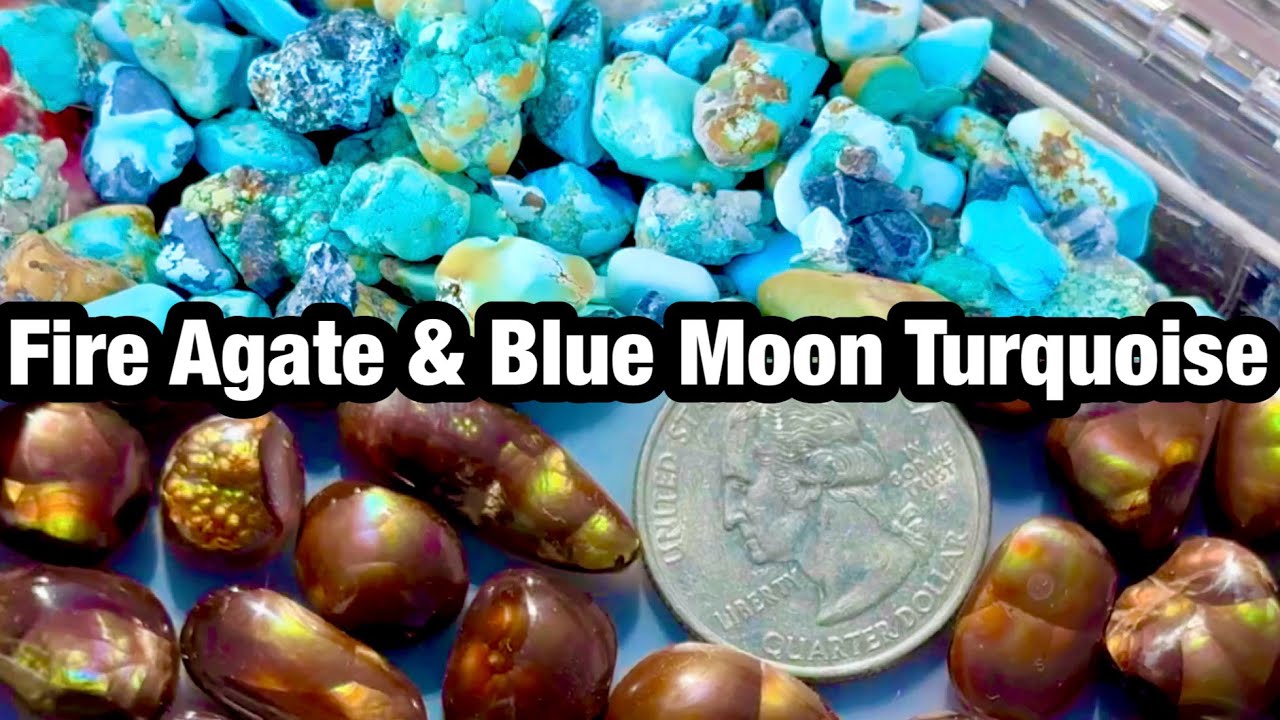 High-Grade Fire Agate & Natural Blue Moon Turquoise