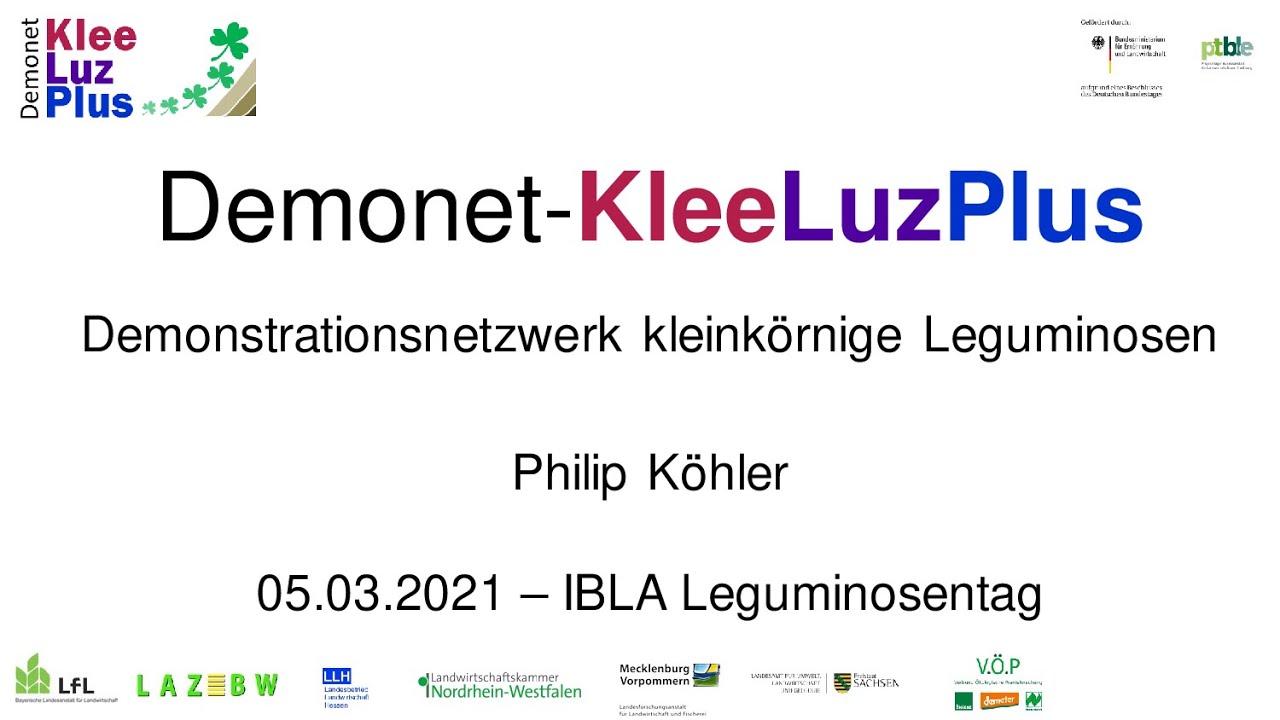 Demonet-KleeLuzPlus: Betriebe vernetzen & Wissen verbreiten in einem DE-weiten Verbundvorhaben