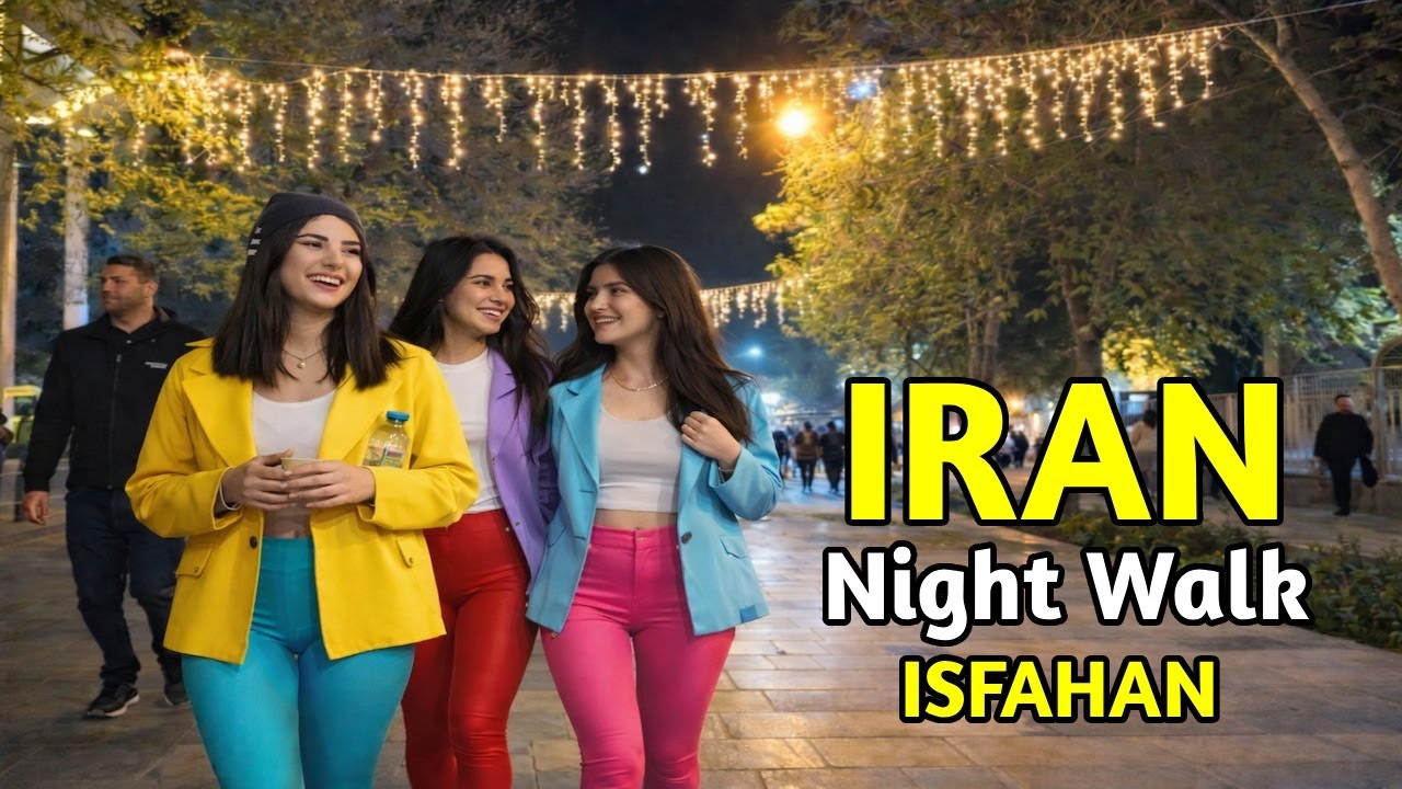 🇮🇷 Isfahan , Iran Walking Tour | Chahar Bagh Abbasi Street at Night (4K)