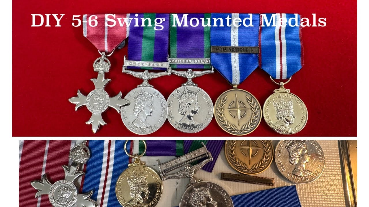How To Swing Mount 5-6 Full Size Medals #medalmounting #britishsoldier   #swingmounting