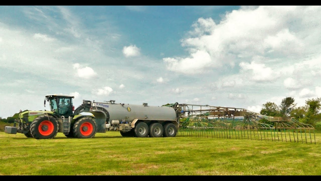 Epandage de lisier xxl 2019 I Claas xerion trac vc 3800 + tonne s.krude 30m3 I Unique en FRANCE