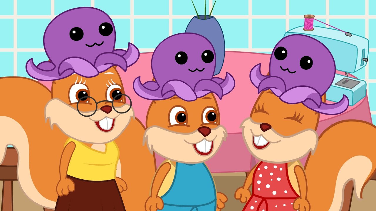 Bridie Squirrel in English - The Eight-Armed Pal Cartoon for Kids