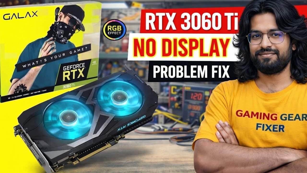 Rtx 3060 ti no display problem fix | Rtx 3060 ti repair | gpu repair in delhi | #gpurepair