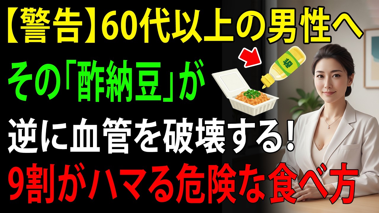 【医師も驚愕】60歳以上の男性へ&hellip;納豆にお酢を入れると体に起きる変化とは？9割の人が知らない健康雑学｜人生の教訓｜長生きの知恵｜オーディオブック
