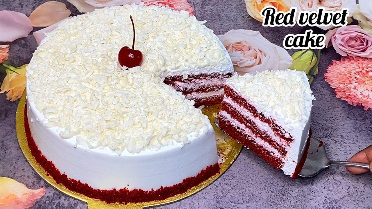চুলায় তৈরি রেড ভেলভেট কেক উইথ ক্রিম চীজ ফ্রস্টিং । রেড ভেলভেট কেক | Red Velvet Cake Recipe