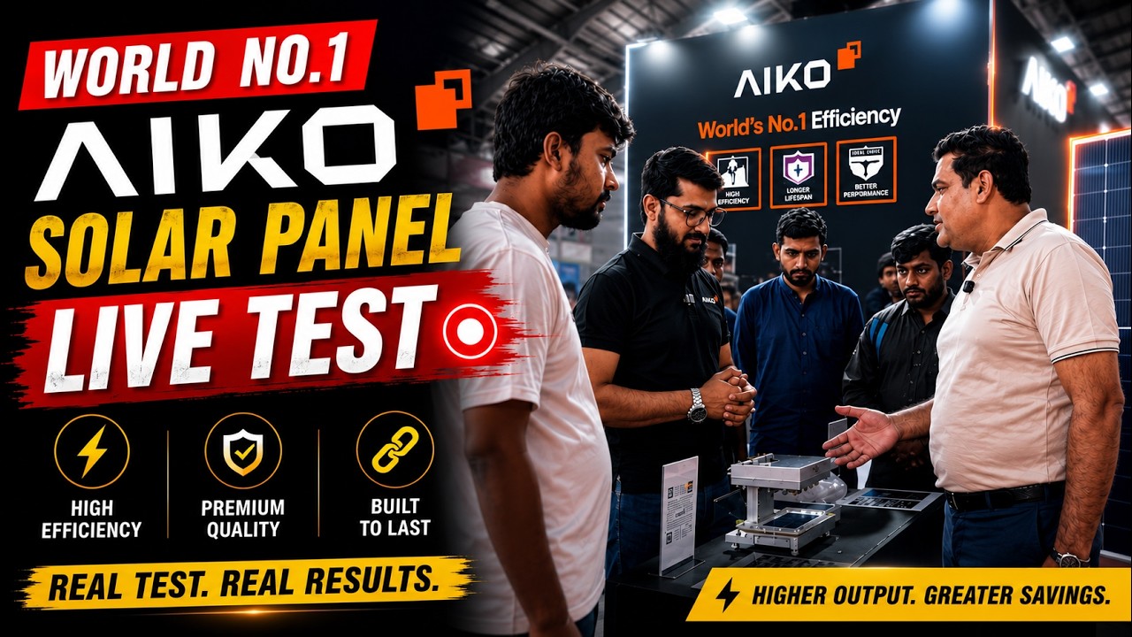 World&rsquo;s Highest Efficiency AIKO Solar Panel Live Test ⚡ Real Performance Check