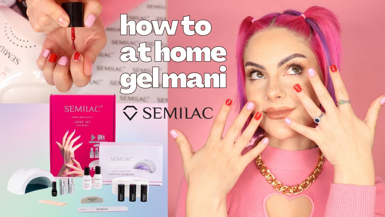 Gel Nails At Home using Semilac Gel Nail Kit | Easy Step by Step | ad
