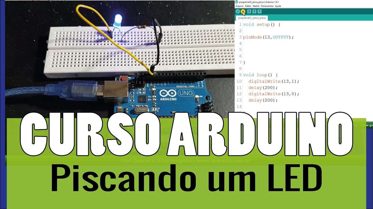 ARDUÍNO #14: Piscando um LED no Arduíno