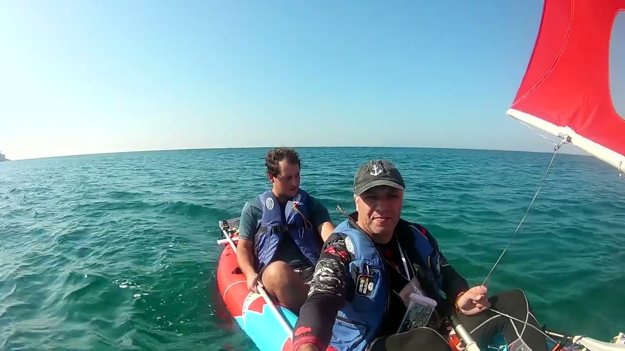 Двухместный каяк с парусом 2.5 м² в море 🌊 Aqua Marina + Eola Sail — тест и доработки