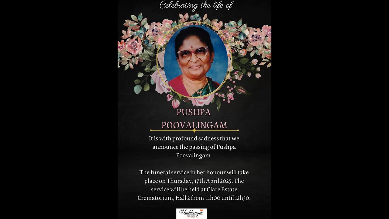 Celebrating the life of Pushpa Poovalingam