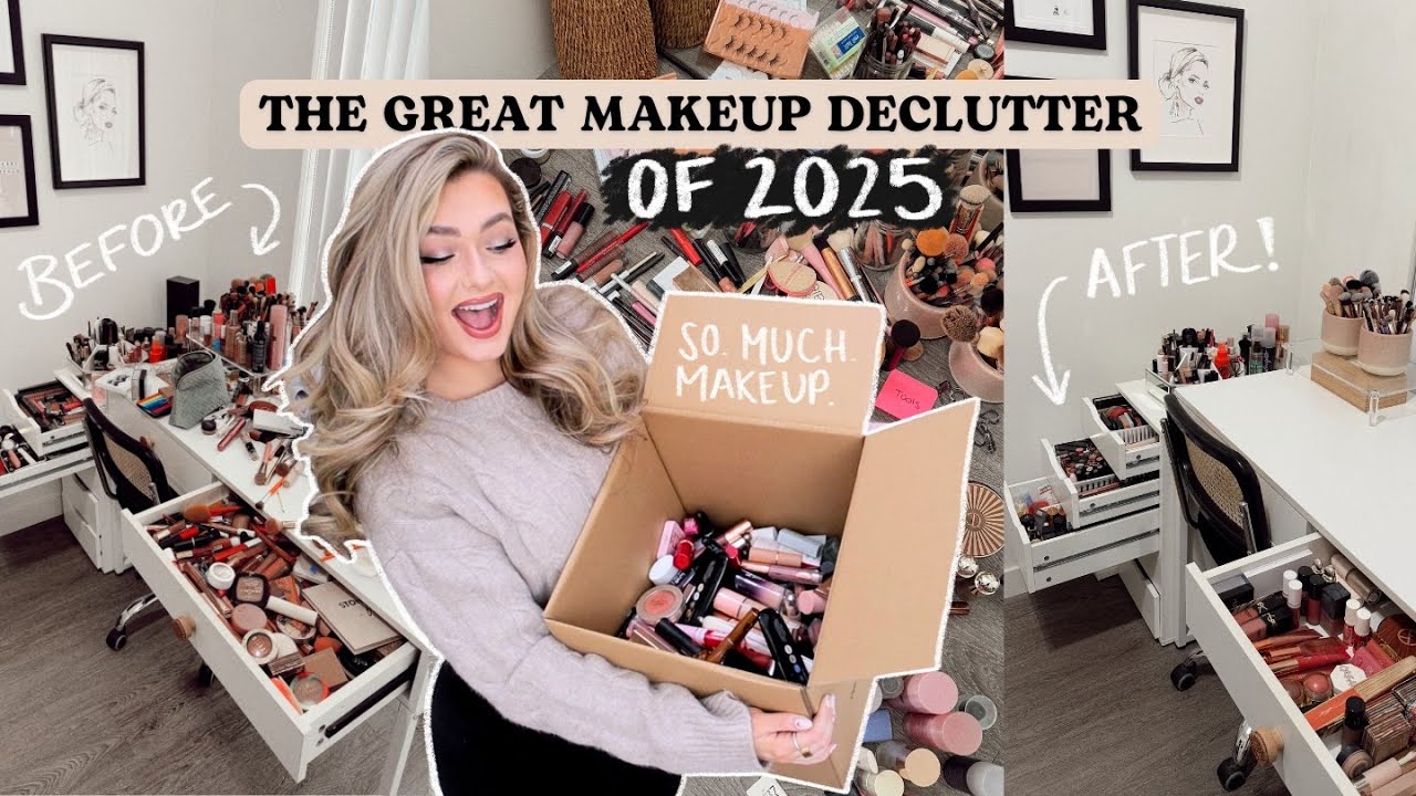 HUGE MAKEUP DECLUTTER + GIVEAWAY!