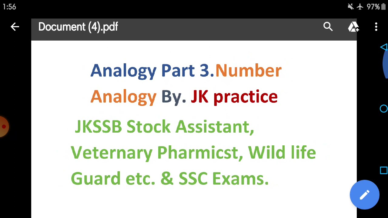 Analogy Part 3 || Number Analogy || Jkssb Stock Assistant , Wild life guard || JKSSB EXAMS