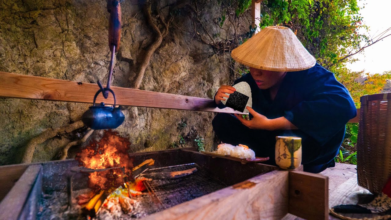 【和の暮らし】羽釜で炊く炭火の鮭おにぎり｜日本のご飯 | Japanese Dish | Onigiri