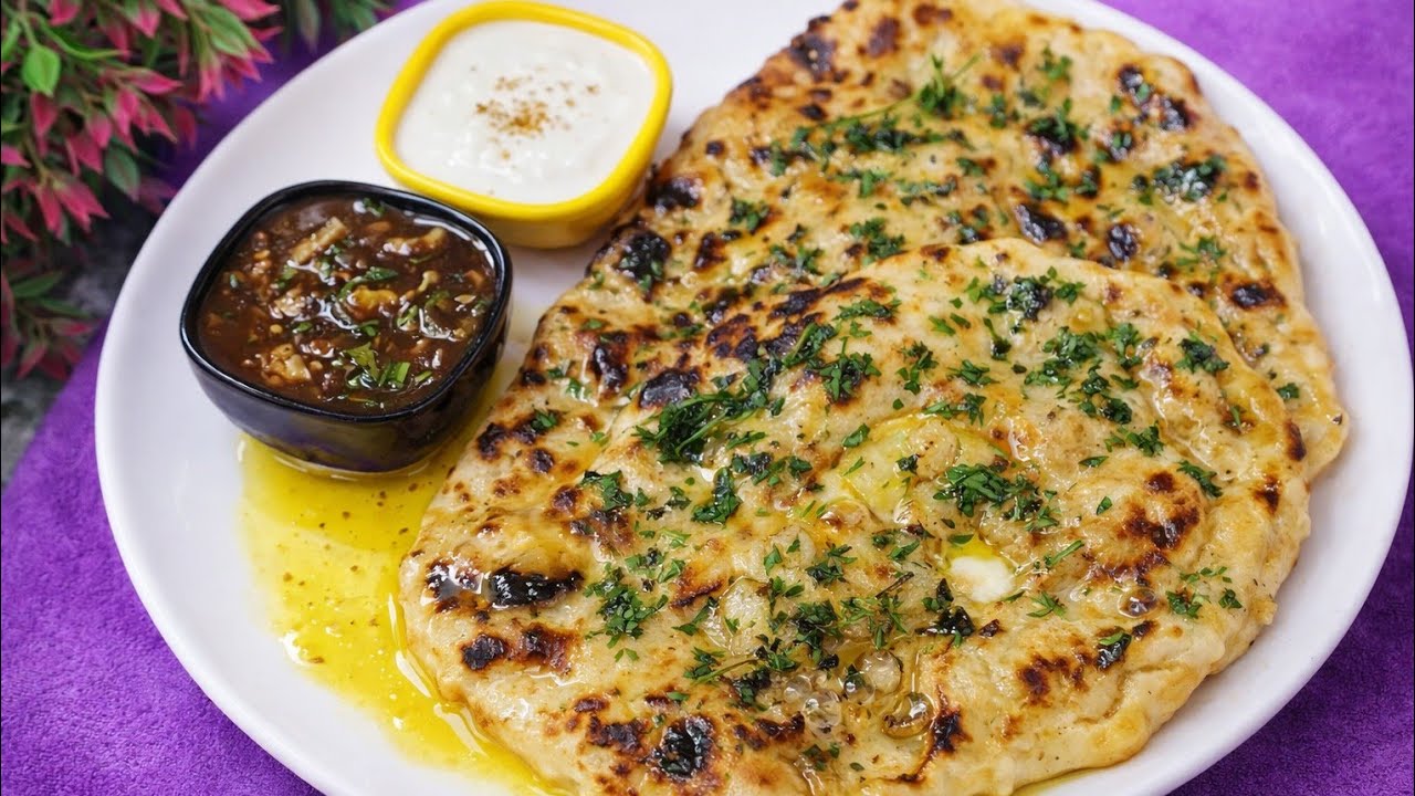 Amritsar Jaisa Aloo Kulcha Ghar Par 😲 | Street Style Recipe|Tandoori kulcha on Tawa