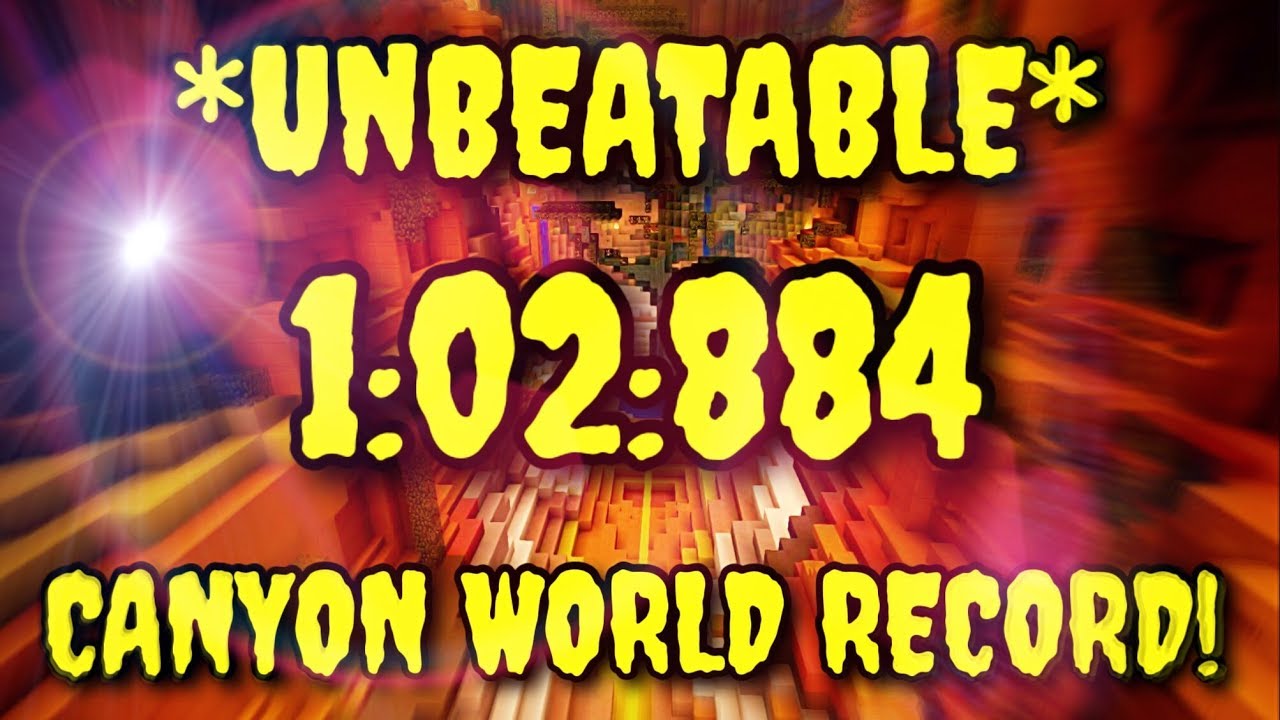 CANYON GLIDE WORLD RECORD! - 1:02:884 Xbox/PS4 WR (Minecraft Glide Minigame)