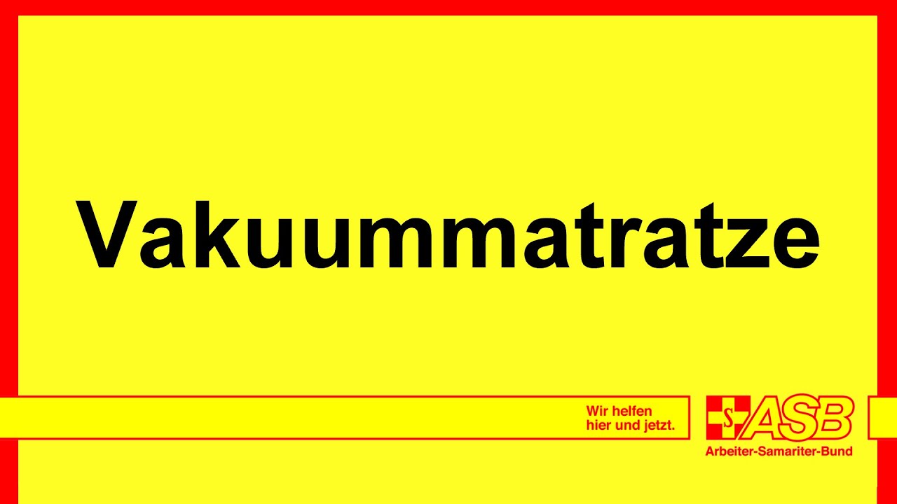 SDL/RS | Vakuummatratze vorbereiten und anwenden