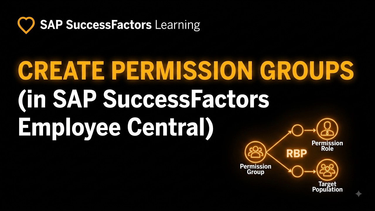 How to Create  Permission Groups In Successfactors Employee Central