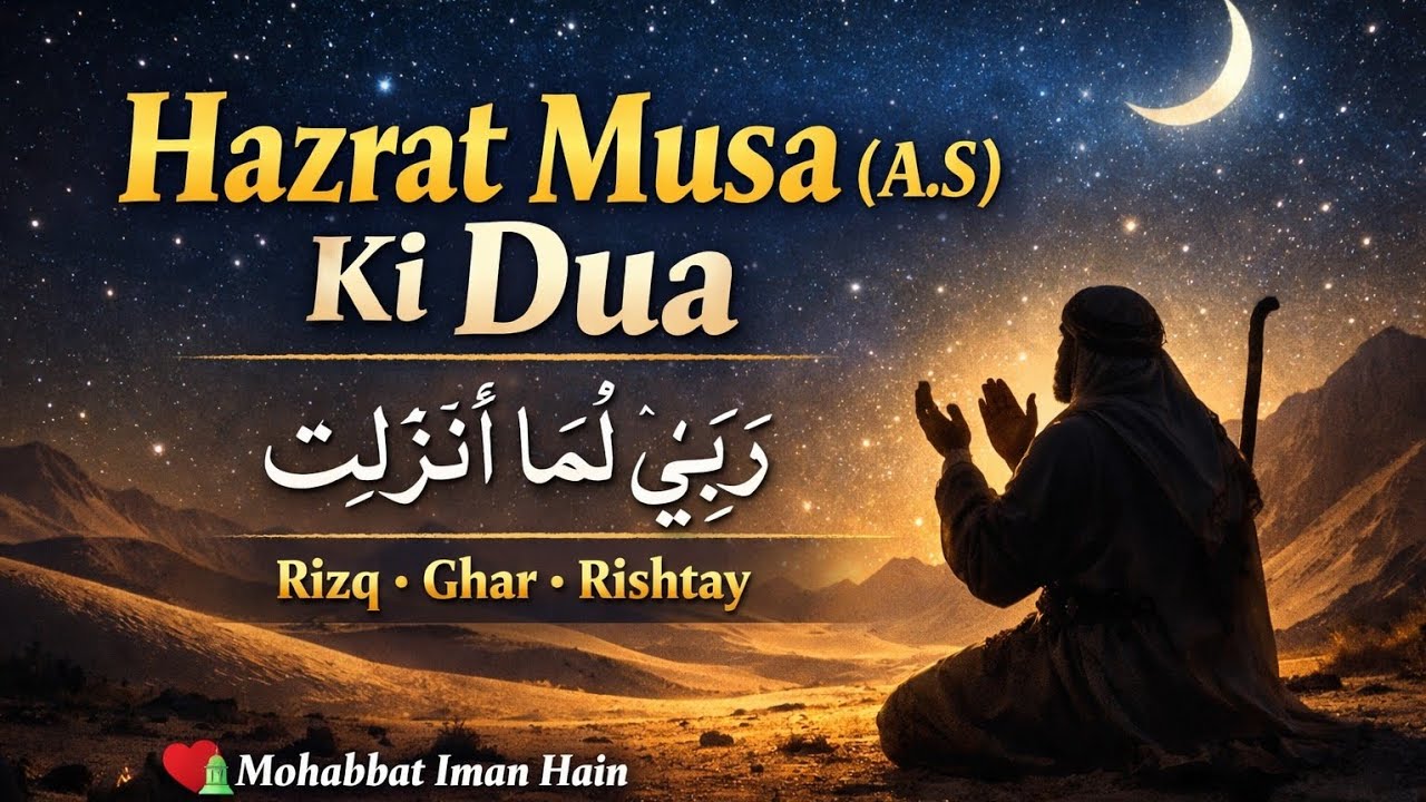 Hazrat Musa (A.S) Ka Anmol Tohfa | Rizq, Ghar Aur Shadi Ke Liye Taqatwar Dua
