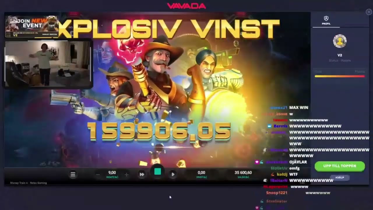Sampev2 vinner 856000 kronor p&aring; Vavada ( Storvinst 96000x )