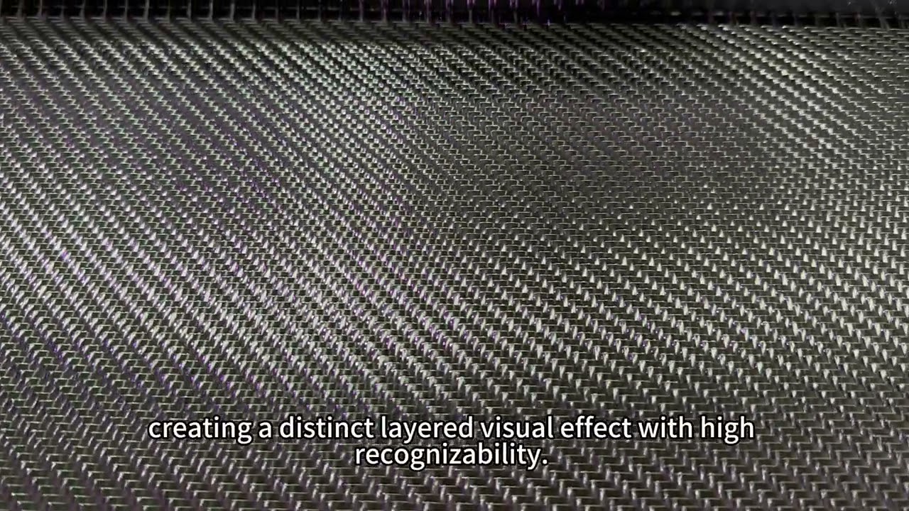 WN-3k 210g Carbon Fiber Fabric Infused With Purple Filament