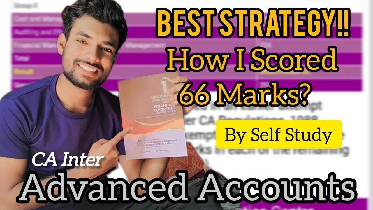 How I Scored Exemption In Advanced Accounts? | Best Strategy for CA Inter Advanced Accounts |