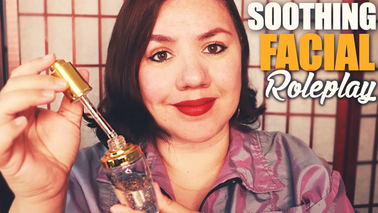 ASMR Soothing Anti Stress FACE Treatment / Drops and Crinkly Shirt