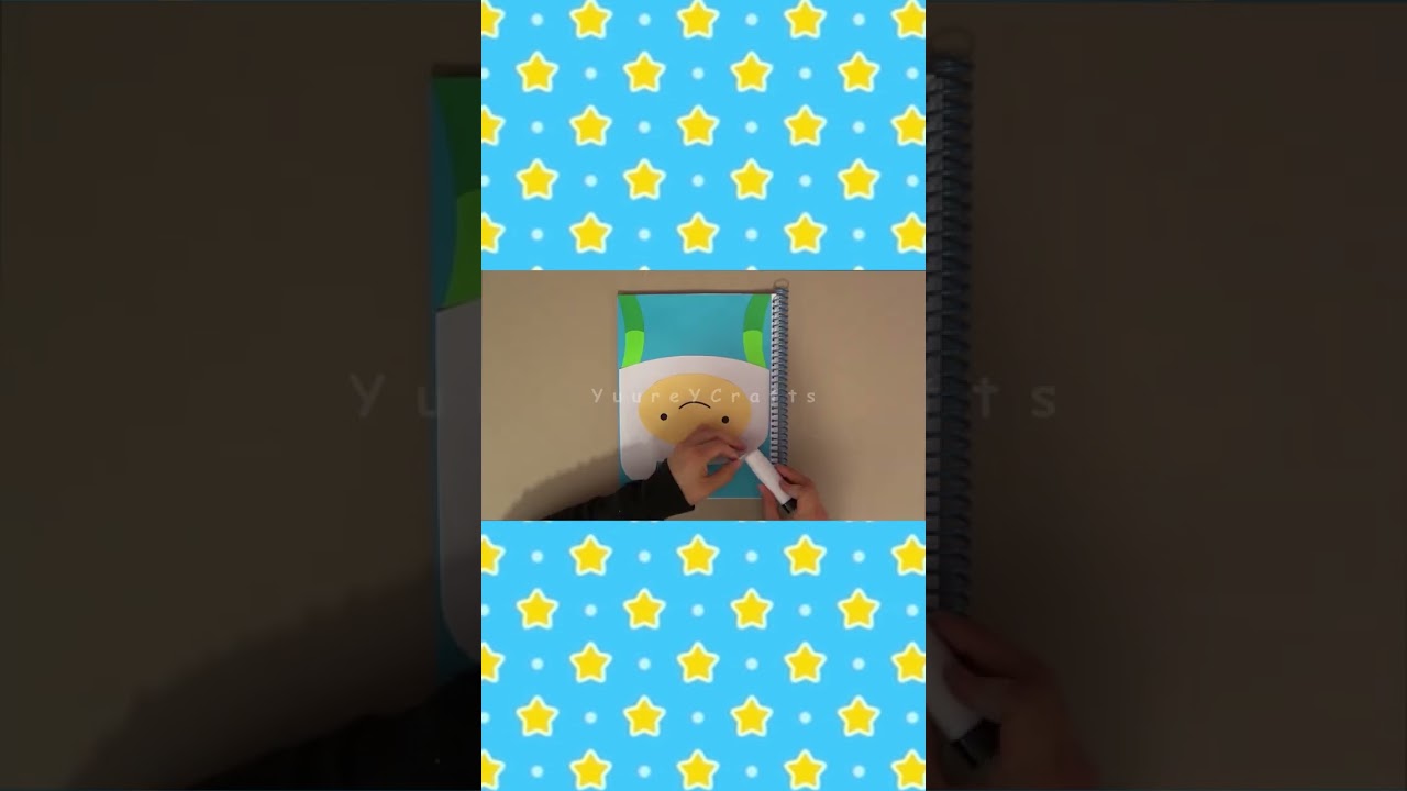 FINN & JAKE / ADVENTURE TIME / DECORA TUS CUADERNOS - #YuureYCrafts #shorts #youtubeshorts #diy
