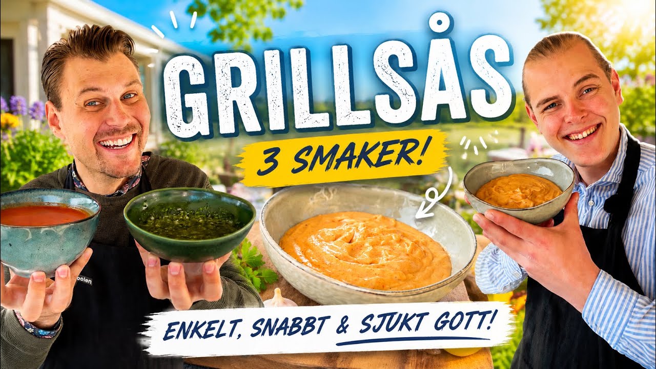 Sommarens grillsåser! Chilimajonnäs, barbecuesås och chimichurri | MatPoolen