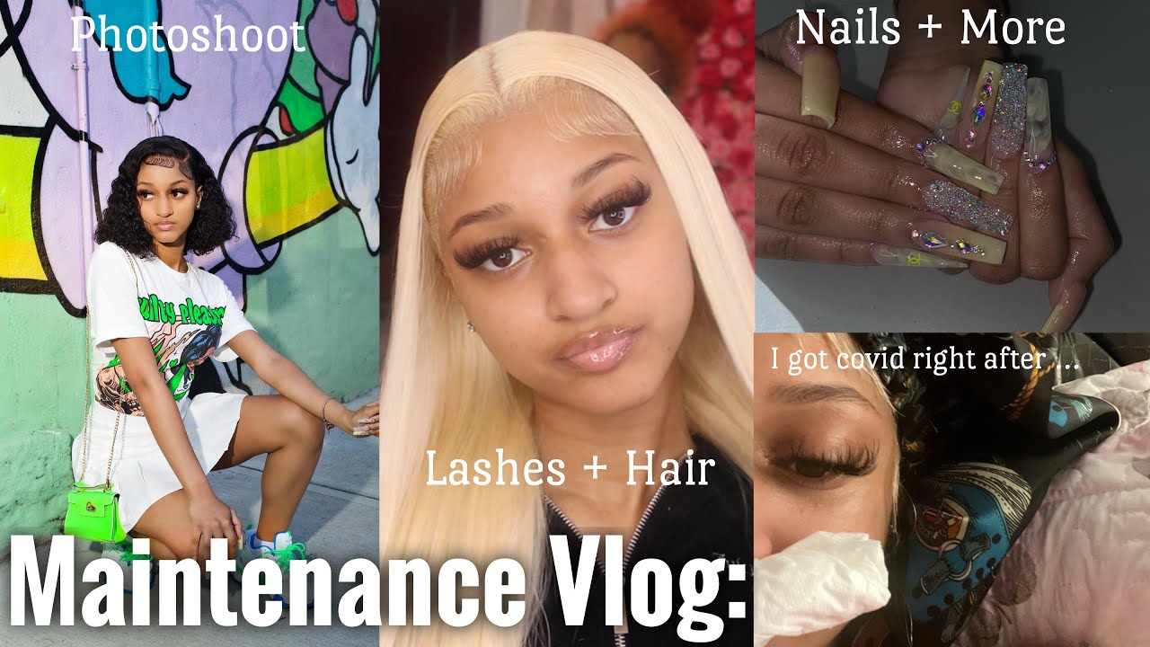 Maintenance Vlog | Lashes, Nails, Hair, Wax  & More + I got sick in the end