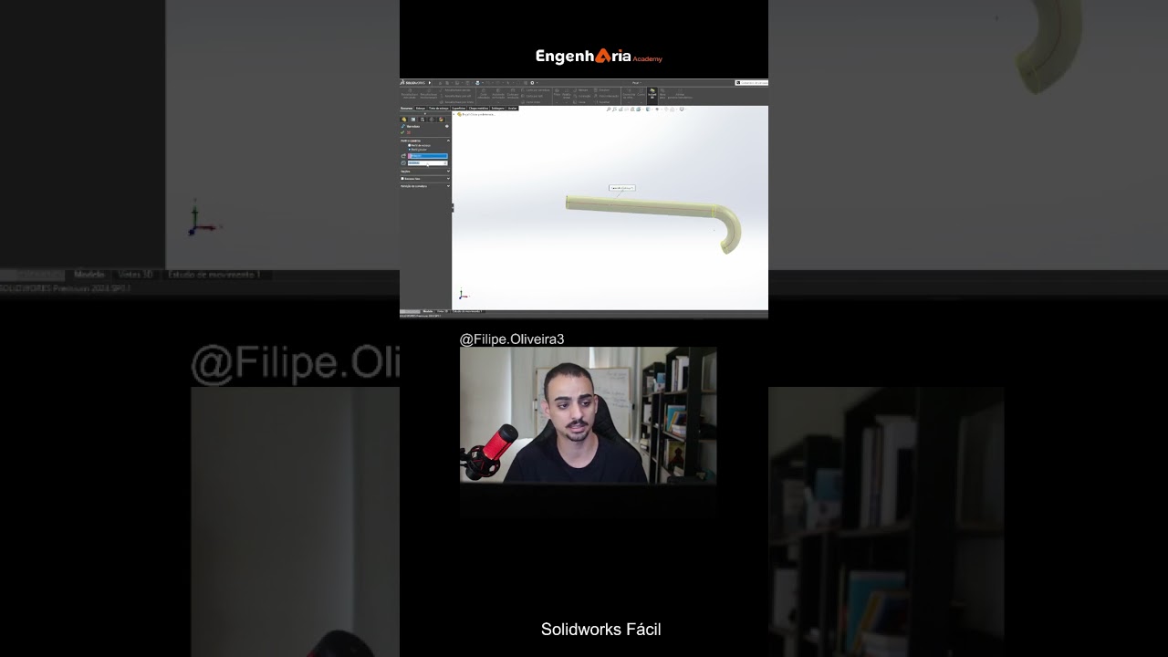 Comando de varredura simples no solidworks