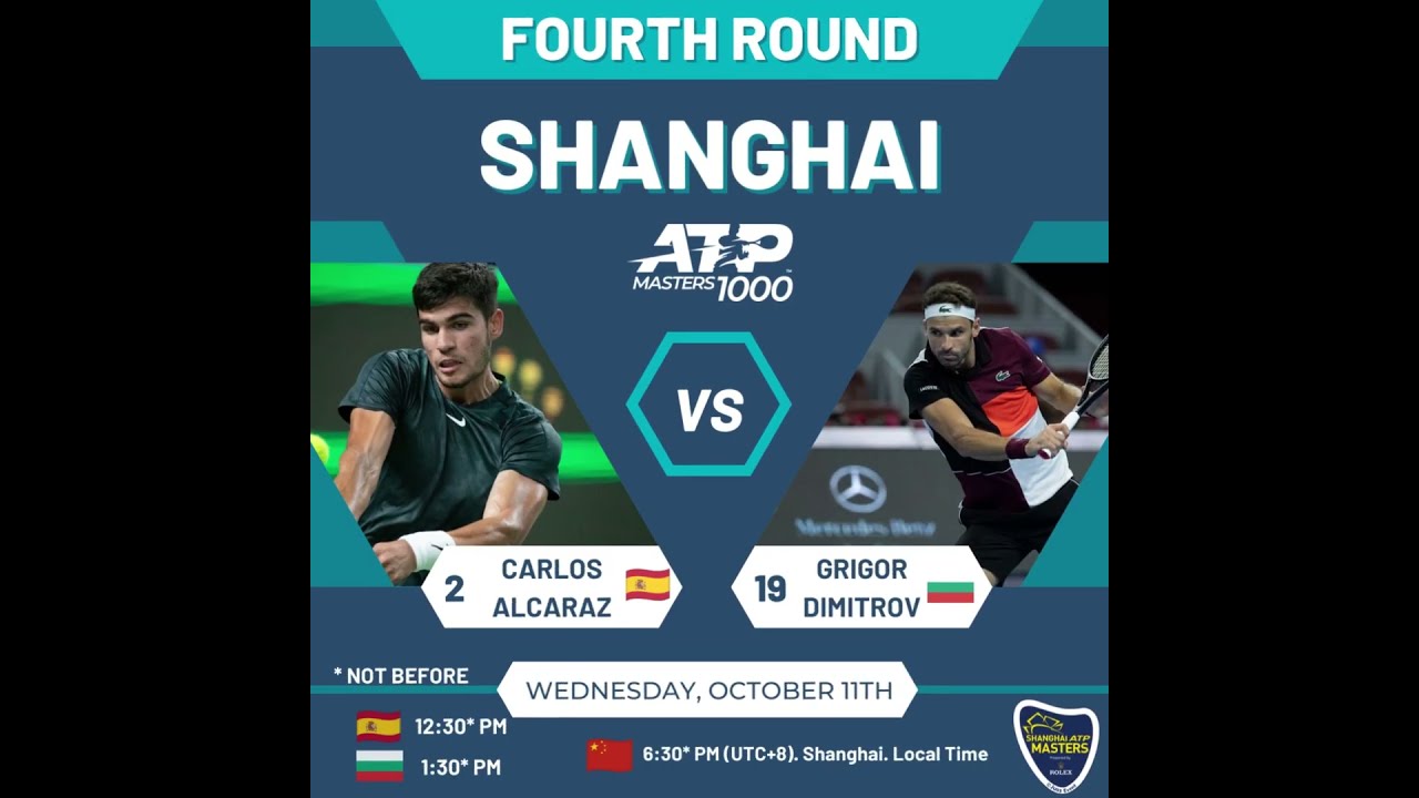 Next Match : (2) Carlos Alcaraz Vs. (19) Grigor Dimitrov .Wednesday,Oct. 11th. #alcaraz  #tennis