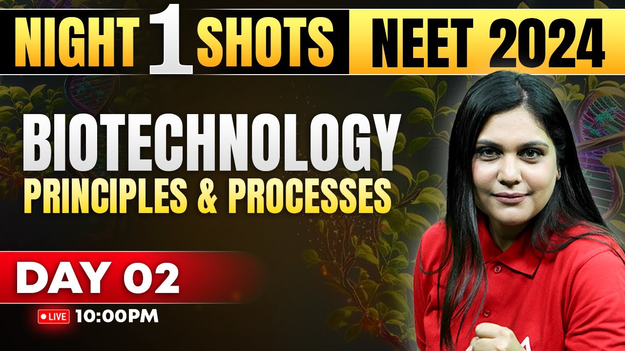 Biotechnology Principles and Processes Class 12 One Shot | NEET 2025 | Garima Goel