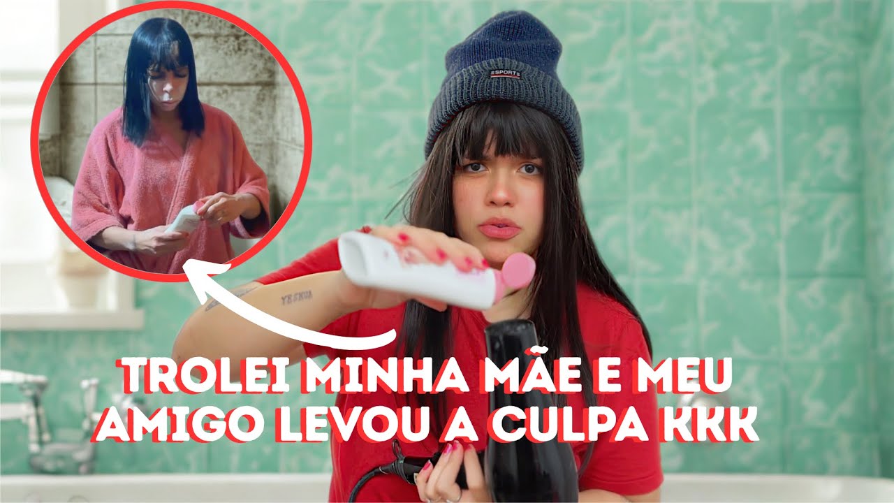TROLLEI MINHA MÃE COM TALCO NO SECADOR 😂 | OLHA NO QUE DEU!