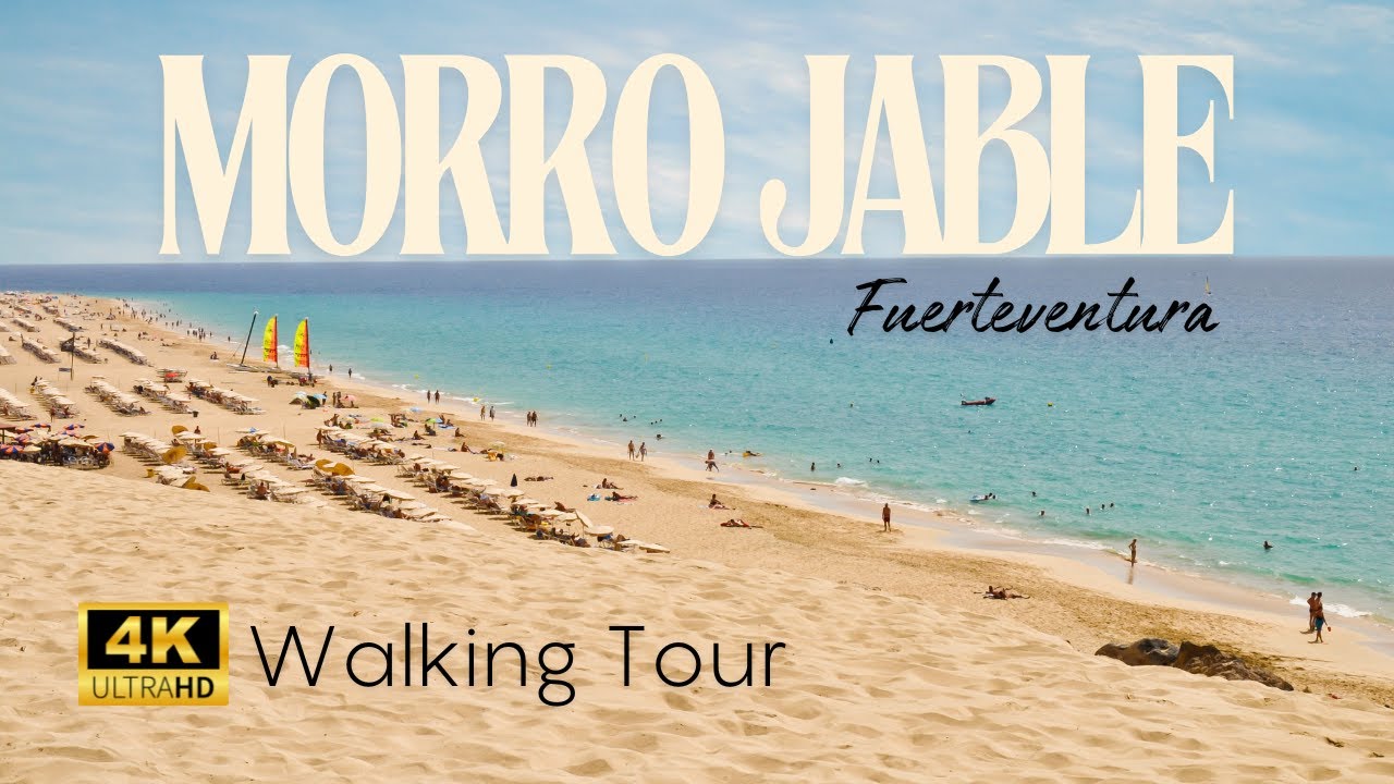 [4K] Explore Morro Jable Beach: Fuerteventura's Hidden Gem 🌴🏖️ Walking Tour in Canary Islands