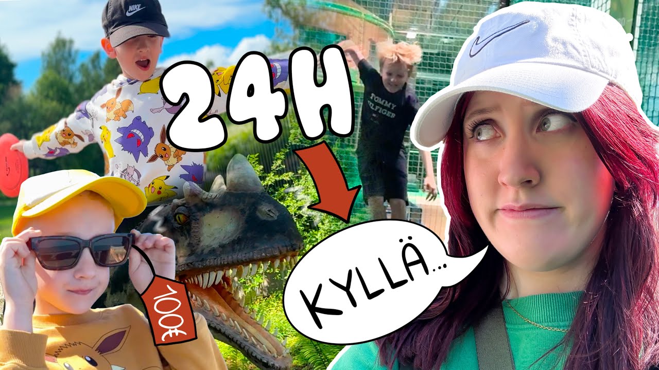 6 JA 7 VUOTIAS PÄÄTTÄÄ PÄIVÄN☀️⛵️🎡 | 24H Haaste
