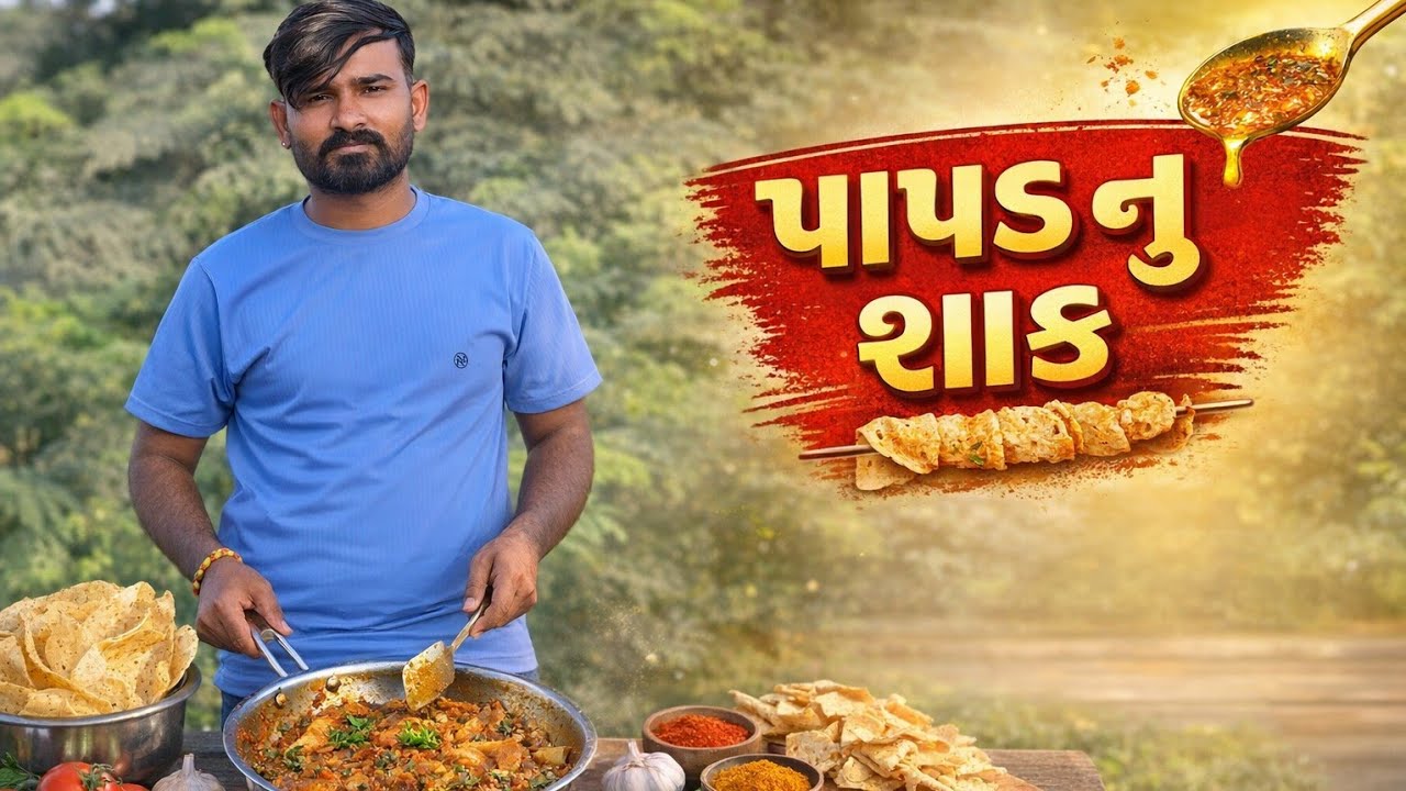  મસાલા પાપડ નુ શાક || Papad nu Chak #કાઠિયાવાડીસ્વાદ #viral #cooking #recipe 