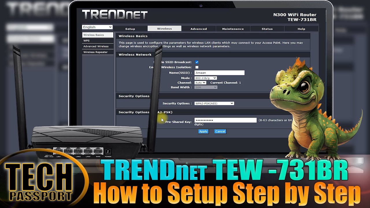 TRENDnet TEW-731BR N300 PPPOE & STATIC Setting | Wifi Password Change | DNS Change | MAC Clone