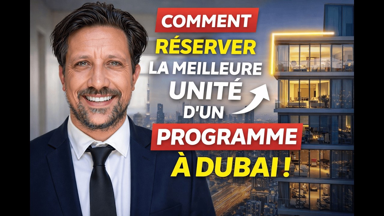 Le secret pour réserver la meilleure unité d'un programme à Dubaï !